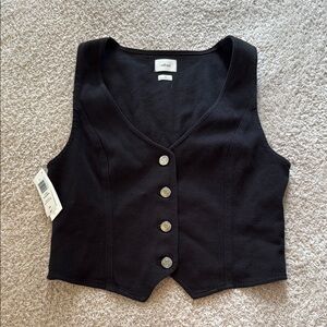 Wilfred black denim  Button-Up Vest